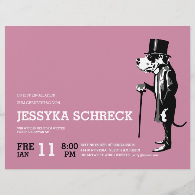 Prospectus 21,6 Cm X 24,94 Cm Great Dane Mister Alf (Devant)