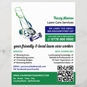 Prospectus 21,6 Cm X 24,94 Cm Green & Blue Lawn-Mower, Lawn Care Services