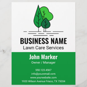 Prospectus 21,6 Cm X 24,94 Cm Green Minimalist Tree Landscaping Parking de pelou