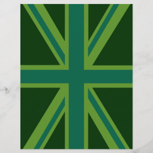 Prospectus 21,6 Cm X 24,94 Cm Green Union Jack Flag Decor