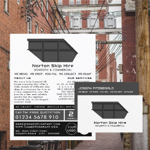 Prospectus 21,6 Cm X 24,94 Cm Grey Skip, Skip/Dumpster Company Publicité
