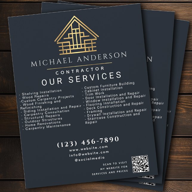 Prospectus 21,6 Cm X 24,94 Cm Gris Minimal Construction de bâtiments résidentiel (Créateur téléchargé)