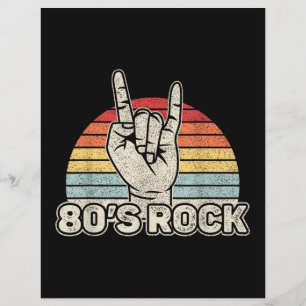 Prospectus 21,6 Cm X 24,94 Cm Groupe de Rock Rétro Vintage 80's
