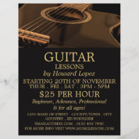 Guitare noire, leçons de guitare publicité