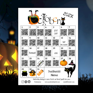 Prospectus 21,6 Cm X 24,94 Cm Halloween Compte à rebours Calendrier de l'Avent P