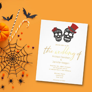 Prospectus 21,6 Cm X 24,94 Cm halloween squelettes or faire-part de mariage mode