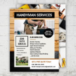 Prospectus 21,6 Cm X 24,94 Cm Handyman Carpenter Accueil Rénovations Services Ci<br><div class="desc">Vous avez un marteau à la main et une passion pour la transformation des maisons ? Ce prospectus est votre nouveau meilleur ami ! Doté d'une conception robuste de boiseries de pin qui crie "professionnel" et "masculin", cet ensemble consiste à faire remarquer vos services de menuiserie ou de menuiserie. Que...</div>