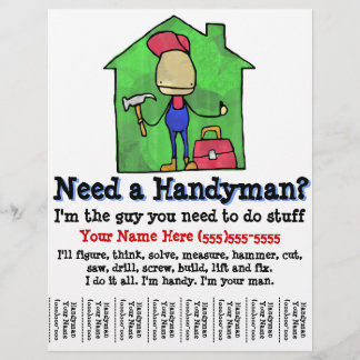 Prospectus 21,6 Cm X 24,94 Cm Handyman. Carpenter. Constructeur. Fiche marketing