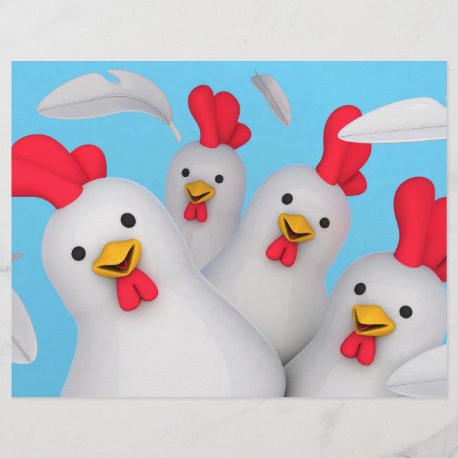 Prospectus 21,6 Cm X 24,94 Cm Happy hen clipart (Devant)