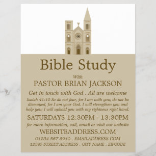 Prospectus 21,6 Cm X 24,94 Cm Holy Church, Christian Bible Class Advert Flyer