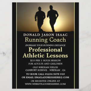 Prospectus 21,6 Cm X 24,94 Cm Hommes Coureurs, Leçons d'athlétisme Circulaire pu