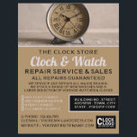 Prospectus 21,6 Cm X 24,94 Cm Horloge classique, publicité horlogère<br><div class="desc">Horloge D'Alarme Classique,  Flyers De Publicité Horologiste Par Le Magasin Carte de visite.</div>
