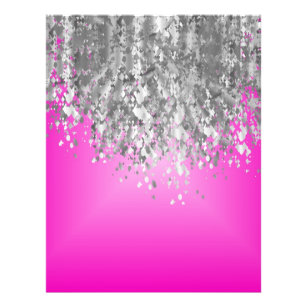 Prospectus 21,6 Cm X 24,94 Cm Hot pink and faux glitter