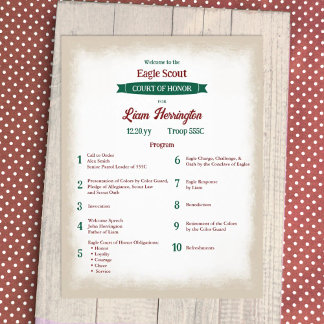 Prospectus 21,6 Cm X 24,94 Cm Hunter Green and Burgundy Eagle Program