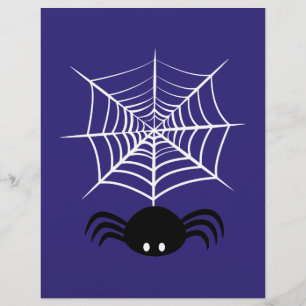 Prospectus 21,6 Cm X 24,94 Cm Illustration d'araignée d'Halloween effrayante