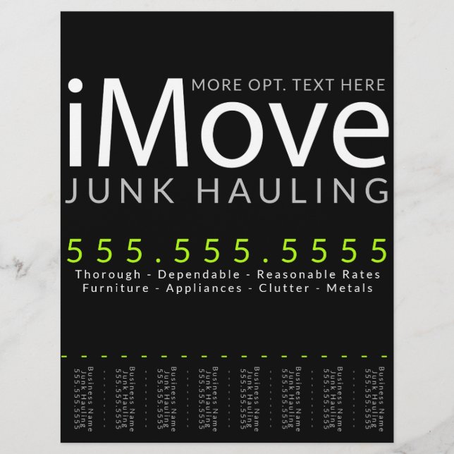 Prospectus 21,6 Cm X 24,94 Cm iMove. Moving Hauling Business Publicité (Devant)