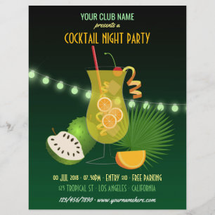 Prospectus 21,6 Cm X 24,94 Cm Invitation à une soirée cocktail club/entreprise