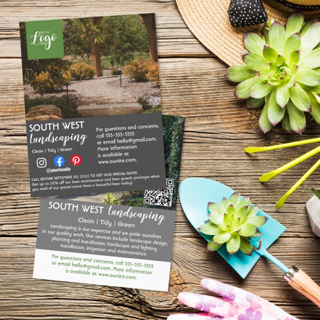 Prospectus 21,6 Cm X 24,94 Cm jardinier paysagiste chirurgien arboriste prospect (Créateur téléchargé)