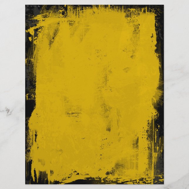 Prospectus 21,6 Cm X 24,94 Cm jaune grunge (Devant)