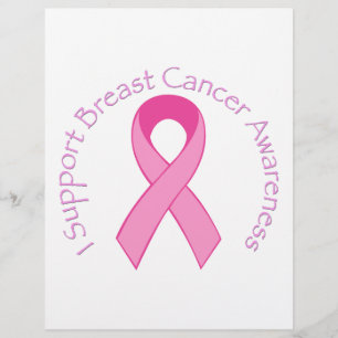 Prospectus 21,6 Cm X 24,94 Cm Je soutiens la sensibilisation au cancer du sein