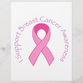 Prospectus 21,6 Cm X 24,94 Cm Je soutiens la sensibilisation au cancer du sein