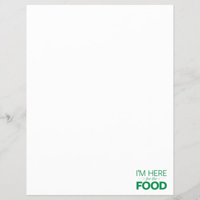 Prospectus 21,6 Cm X 24,94 Cm Je suis ici pour la nourriture (Devant)