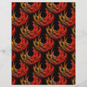 Prospectus 21,6 Cm X 24,94 Cm Joli motif d'art abstrait bohème élégant moderne #