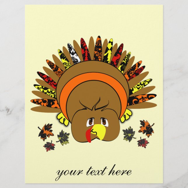 Prospectus 21,6 Cm X 24,94 Cm Jote Turquie Thanksgiving Flyer Choisir Arrière -  (Devant)