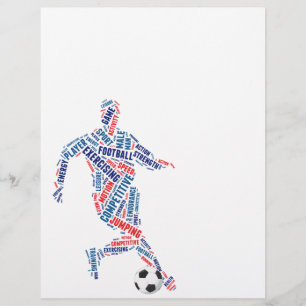 Prospectus 21,6 Cm X 24,94 Cm Joueur de football avec ballon
