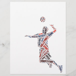 Prospectus 21,6 Cm X 24,94 Cm Joueur de volley-ball