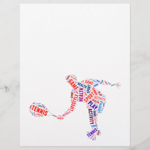 Prospectus 21,6 Cm X 24,94 Cm Joueuse de tennis