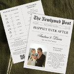 Prospectus 21,6 Cm X 24,94 Cm Journal photo personnalisé et programme de mariage<br><div class="desc">Offrez-vous un coup de fouet à votre mariage avec ce programme de style journal tendance,  avec votre photo personnalisée et texte modifiable. Ajoutez facilement vos propres détails en cliquant sur l'option "personnaliser".</div>