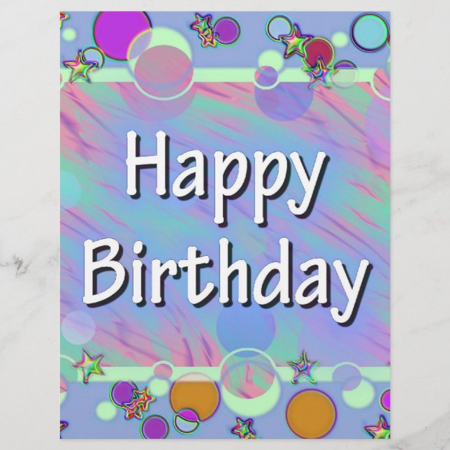 Prospectus 21,6 Cm X 24,94 Cm Joyeux anniversaire (Devant)