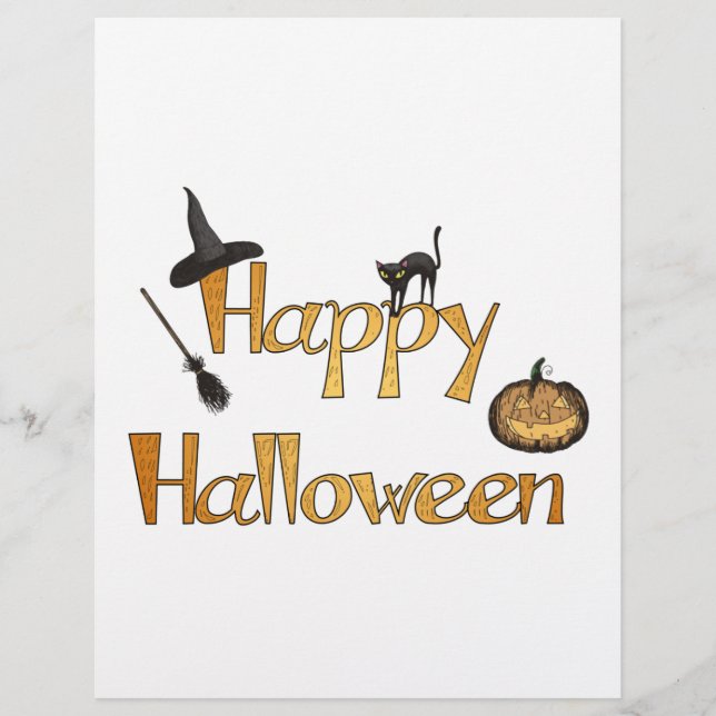 Prospectus 21,6 Cm X 24,94 Cm Joyeux Halloween (Devant)