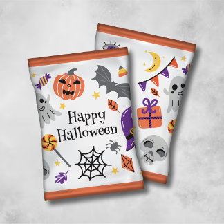 Prospectus 21,6 Cm X 24,94 Cm Joyeux Halloween Emballage de Sachet de Chips/Sacs