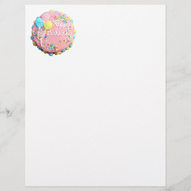 Prospectus 21,6 Cm X 24,94 Cm Joyeux prospectus de gâteau d'anniversaire (Devant)