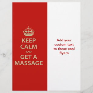 Prospectus 21,6 Cm X 24,94 Cm Keep Calm and Get a massage