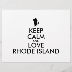 Prospectus 21,6 Cm X 24,94 Cm KEEP CALM et LOVE RHODE ISLAND personnalisables