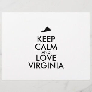 Prospectus 21,6 Cm X 24,94 Cm KEEP CALM et LOVE VIRGINIA
