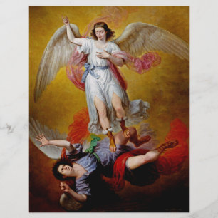 Prospectus 21,6 Cm X 24,94 Cm La chute de Lucifer par Antonio Maria Esquivel