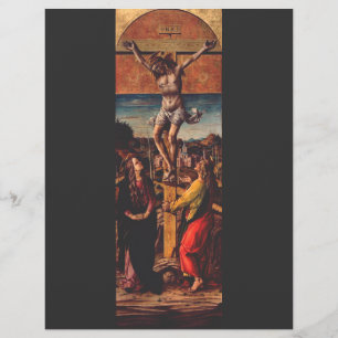 Prospectus 21,6 Cm X 24,94 Cm La Crucifixion d'après Carlo Crivelli Art Sacré