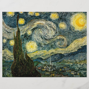 Prospectus 21,6 Cm X 24,94 Cm La nuit étoilée de Vincent van Gogh (1889)