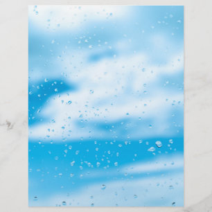 Prospectus 21,6 Cm X 24,94 Cm La pluie tombe sur une vitre