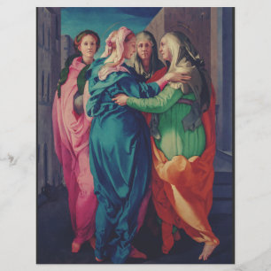 Prospectus 21,6 Cm X 24,94 Cm La Visitation par Pontormo Art Fin Maniériste