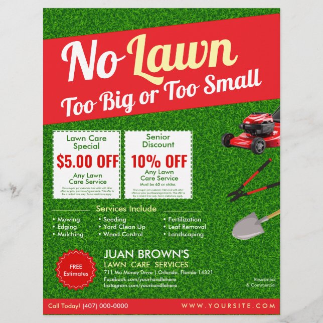 Prospectus 21,6 Cm X 24,94 Cm Landscaping Services | Lawn Care & Garden Design (Devant)