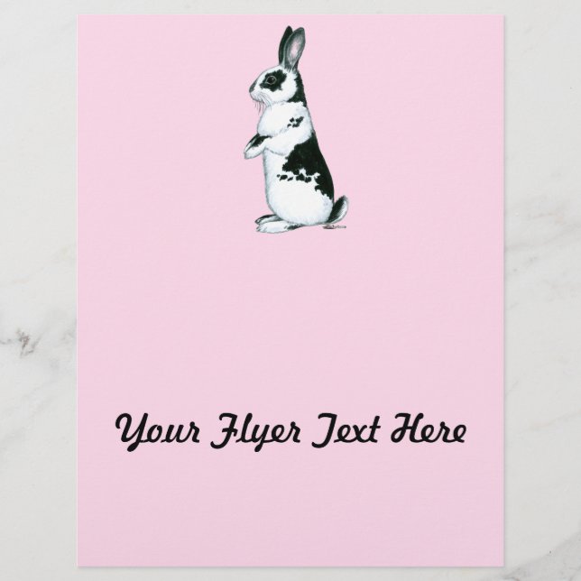 Prospectus 21,6 Cm X 24,94 Cm Lapin : Noir et Blanc (Devant)