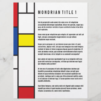 Prospectus 21,6 Cm X 24,94 Cm L'Art Moderne Mondrialiste Minimaliste Géométrique
