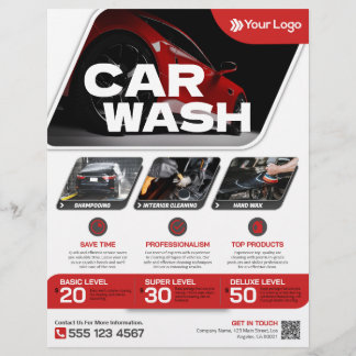 Prospectus 21,6 Cm X 24,94 Cm Lavage de voiture - (Modèle) Circulaire