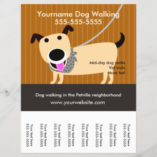 Prospectus 21,6 Cm X 24,94 Cm Le prospectus de Dog Walker avec étiquettes déchir