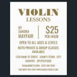 Prospectus 21,6 Cm X 24,94 Cm Leçons élégantes de violon publicitaire<br><div class="desc">Stylisme Leçons De Violon Annonce Des Flyers Par Le Magasin Carte de visite.</div>